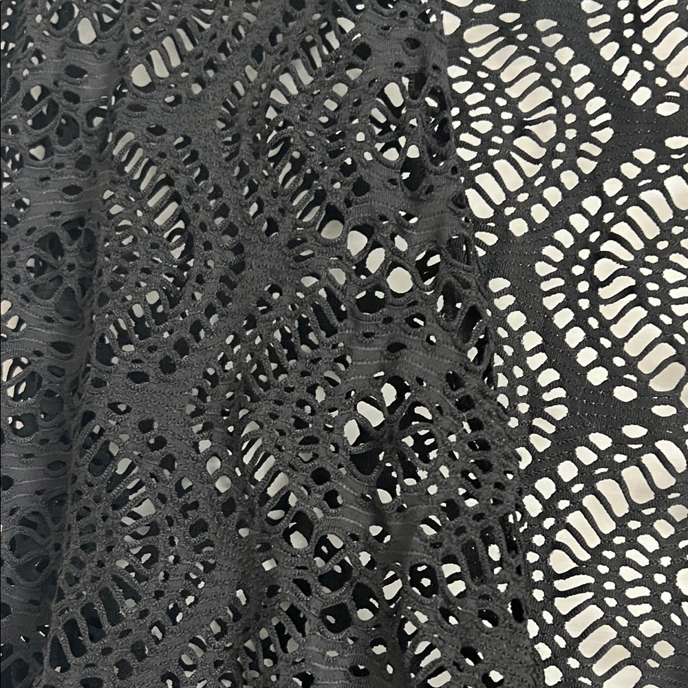BECCA Black Crochet Swim Coverup - Picture 3 of 4